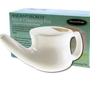 CERAMIC NETI POT ADVANCED DESIGN NASAL CLEANSING POT
